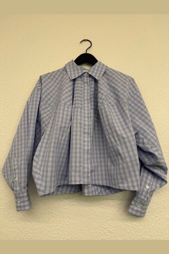 Haute L'Amitié - Sophie Check Shirt HL10746 - Pale Blue