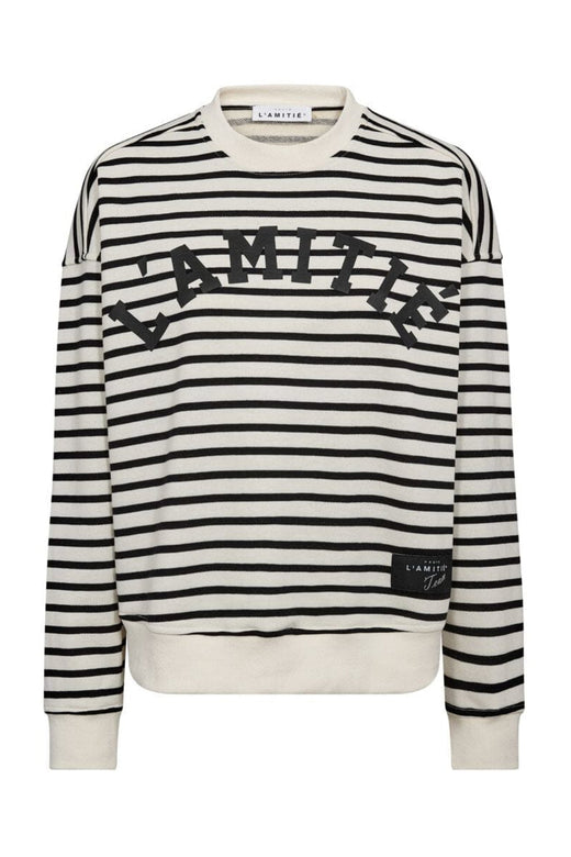 Haute L'Amitié - Stripe Logo Sweat HL10441 - Offwhite Black