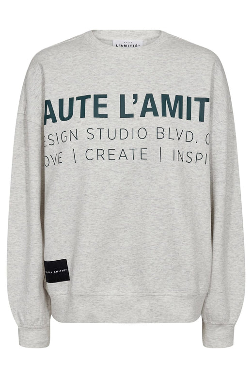 Haute L'Amitié - Studio Logo Sweat HL10446 - Pearl Melange Sweatshirts 