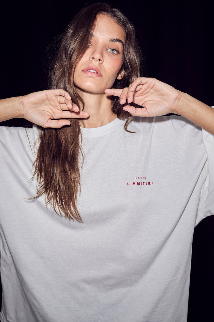 Haute L'Amitié - Studio Ls Print Tee HL10421 - Creme T-shirts 