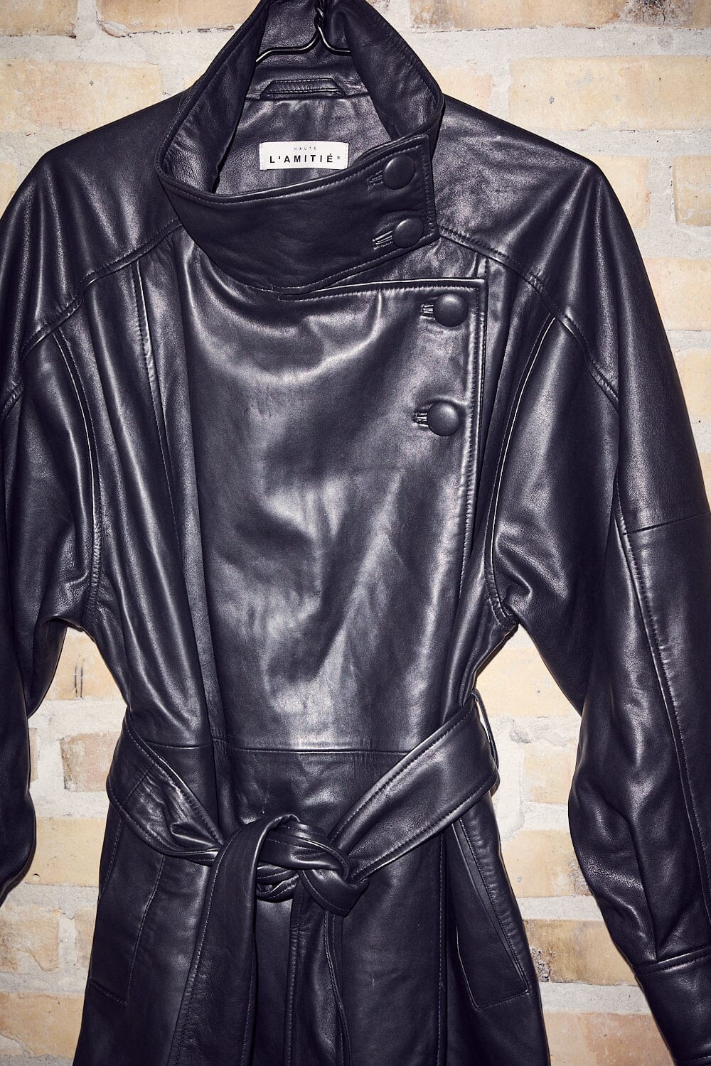 Haute L'Amitié - Sue Leather Trench HL10856 - Black Frakker 