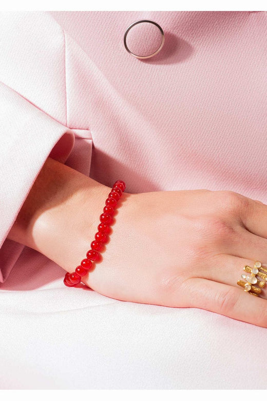 House Of Vincent - Candy Coral Berry S Bracelet VJ233-UBG-R-S - Red - Gilded