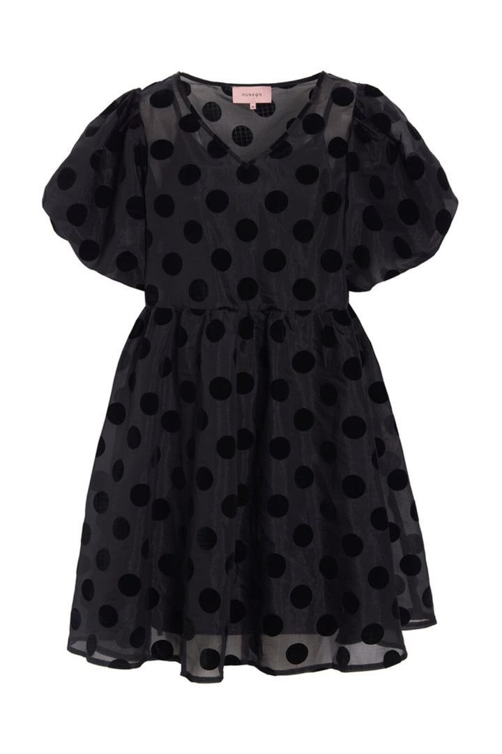 Hunkøn - Bobby Dress 25637 - Black W/Dots