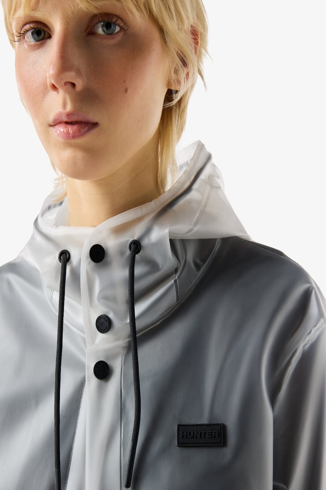 Hunter - Pu Hooded Jacket Haru0001261cm - Clear Matte Regnjakker 