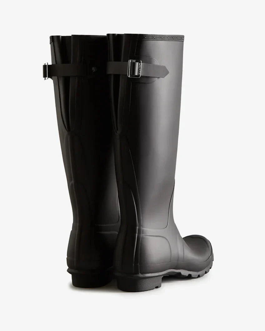 Hunter - Women Original Tall Back Adjustable Boot Wft1001rmablk - Black Gummistøvler 