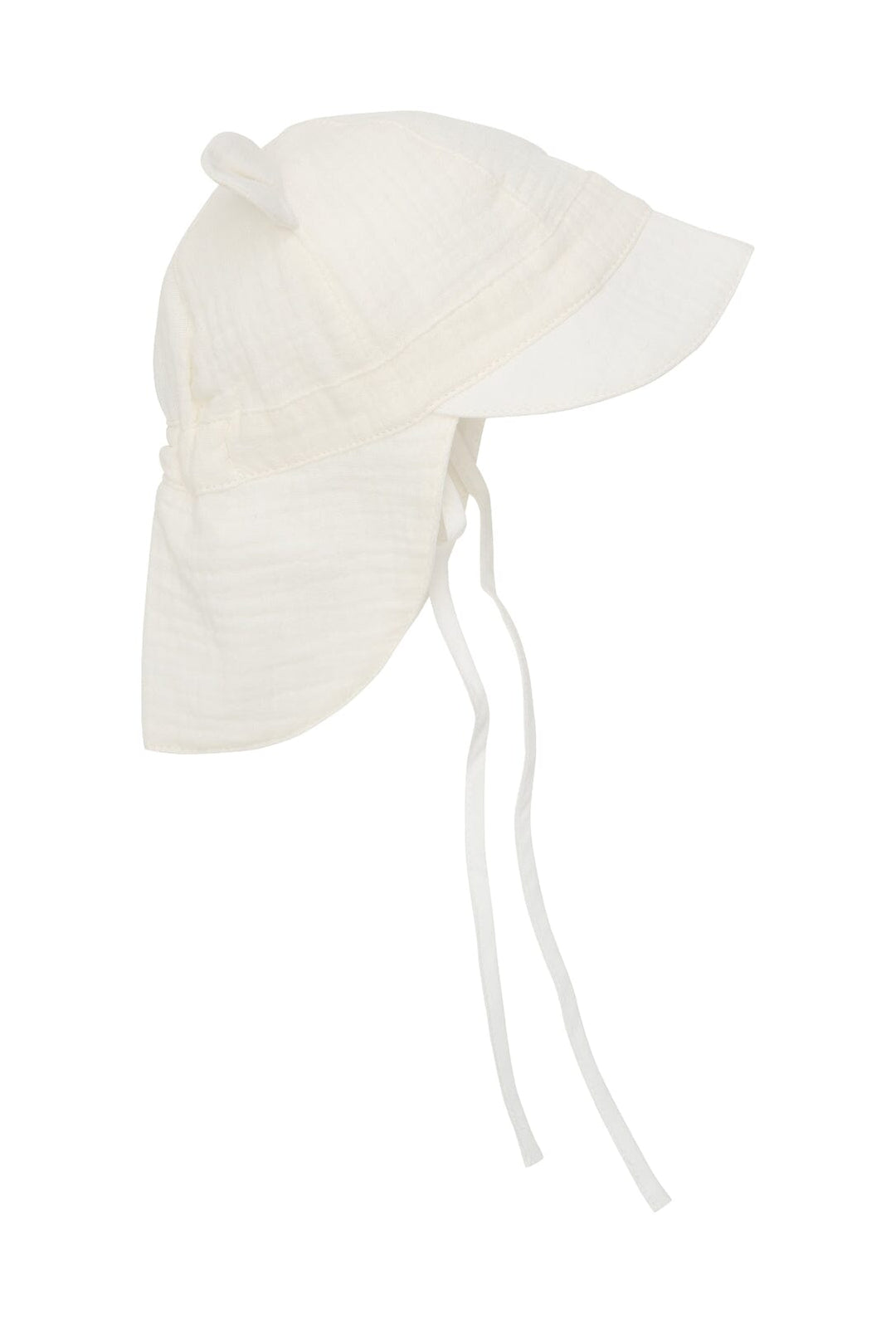 Huttelihut - Summer Hat Ears Muslin - Antique White Sommerhatte & UV hatte 