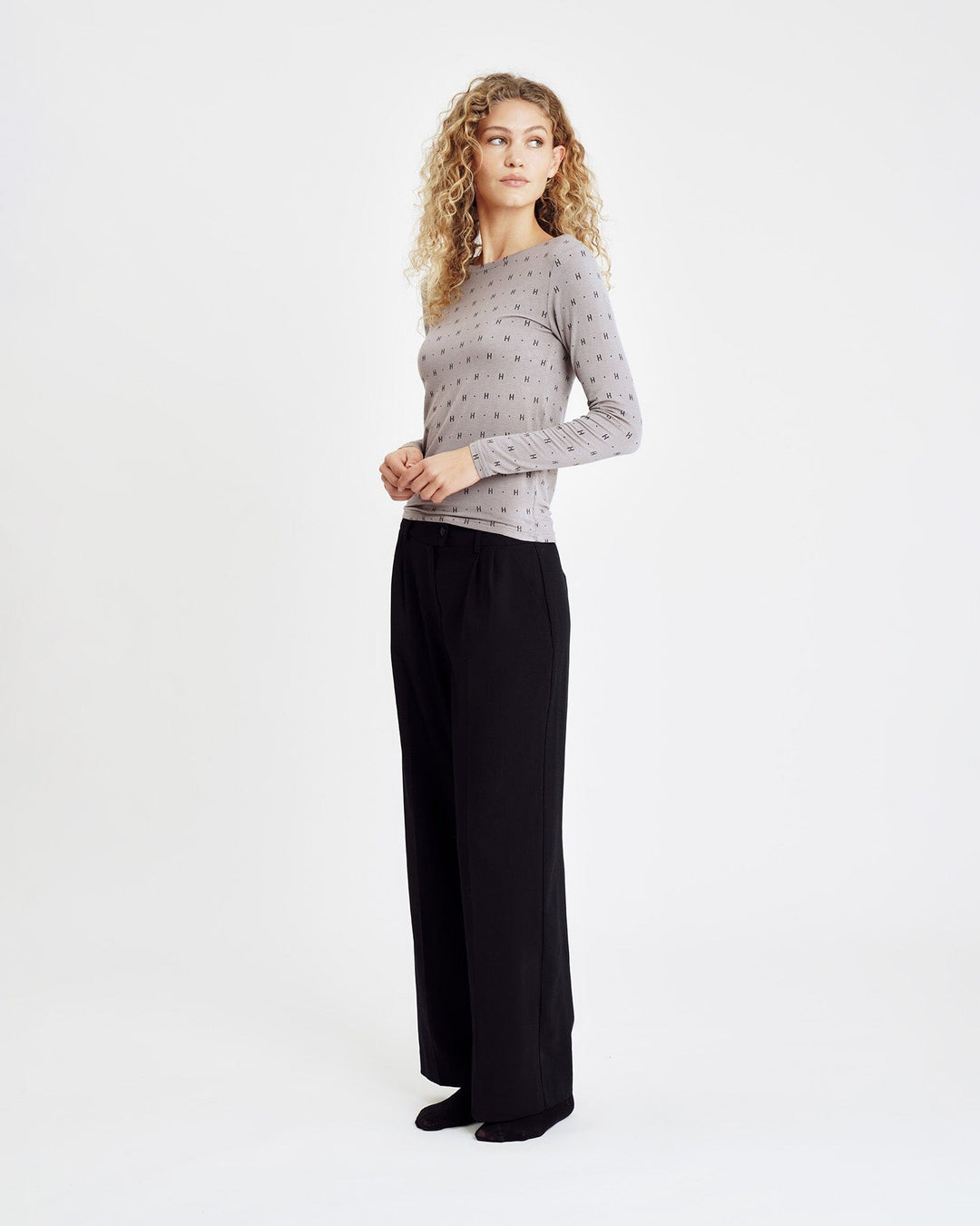 Hype The Detail - Htd Tee L/S Cashmere-Blend 650-14 - 4 - Sand Bluser 