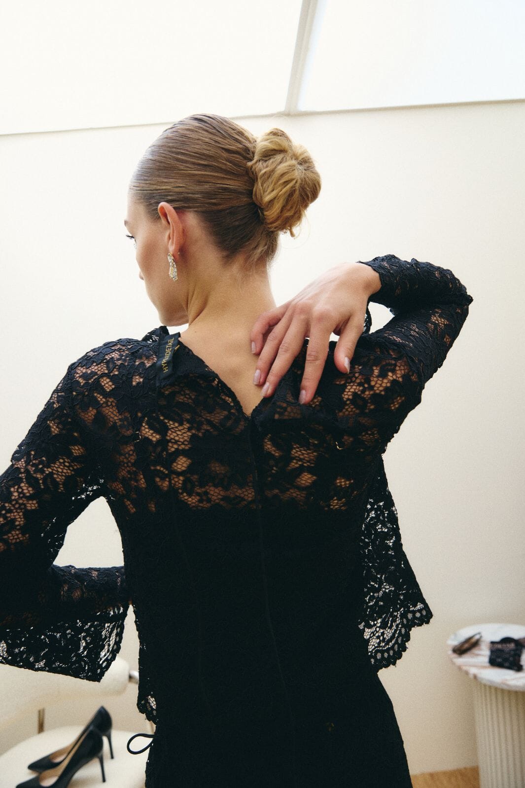 Hype The Detail - Lace Blouse 380-14 - 9 - Black Bluser 