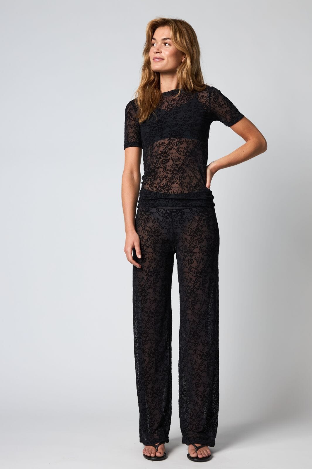 Hype The Detail - Lace Pant 852-21 - 9 - Black Bukser 