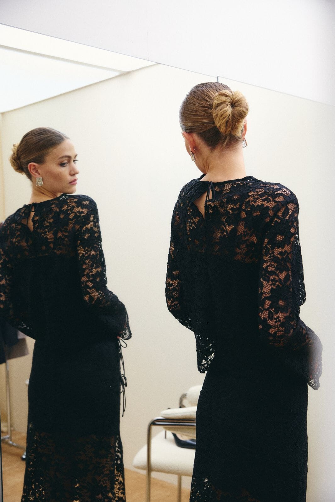Hype The Detail - Lace Skirt 380-97 - 9 - Black Nederdele 