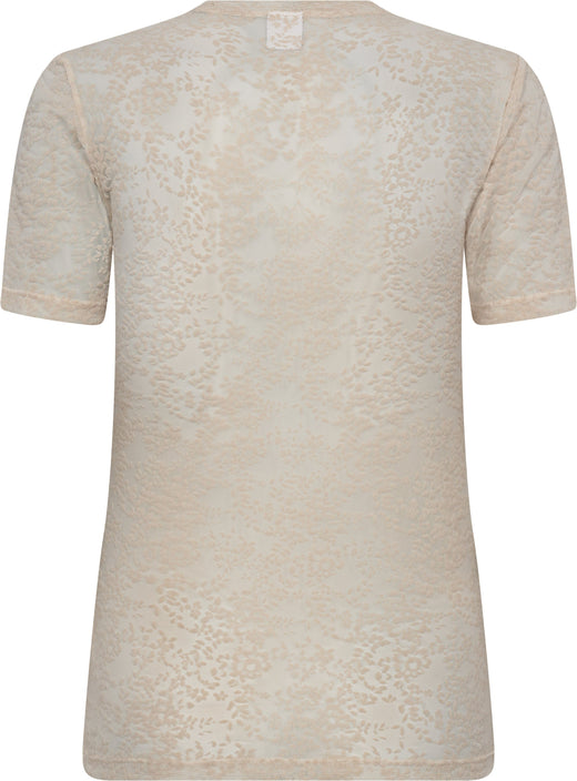 Hype The Detail - Lace Tee, Slim 852-2 - 3 - Powder T-shirts 