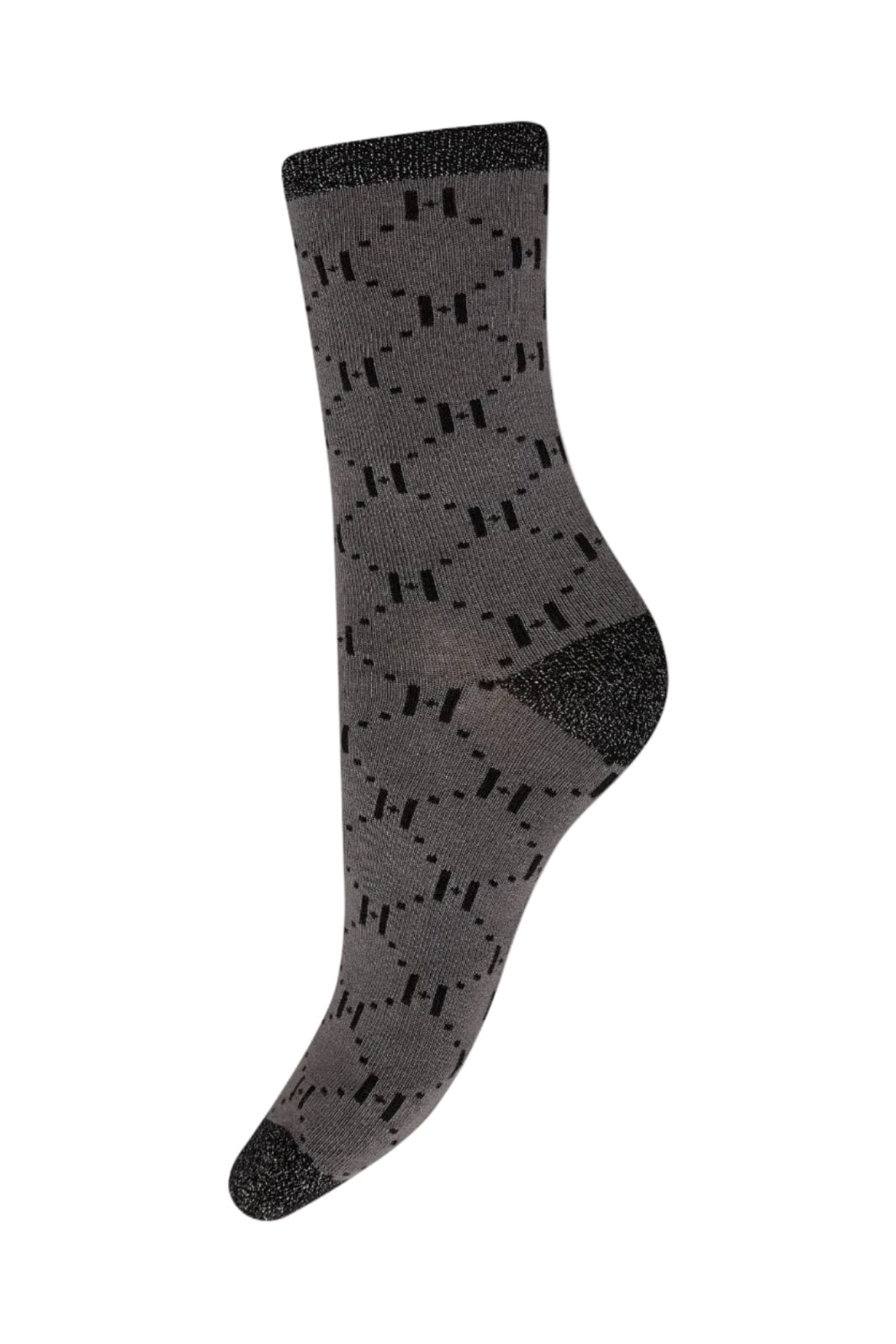 Hype The Detail - Logo Rib Sock 21470-7500 - 6 - Grå Strømper 