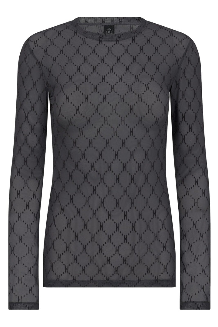 Hype The Detail - Mesh Blouse 300-14 - 8 - Grå