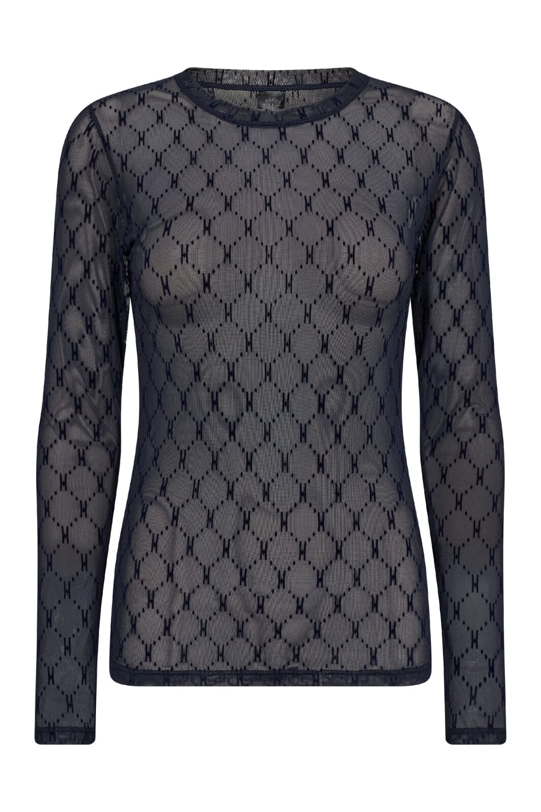 Hype The Detail - Mesh Blouse - 49 Navy