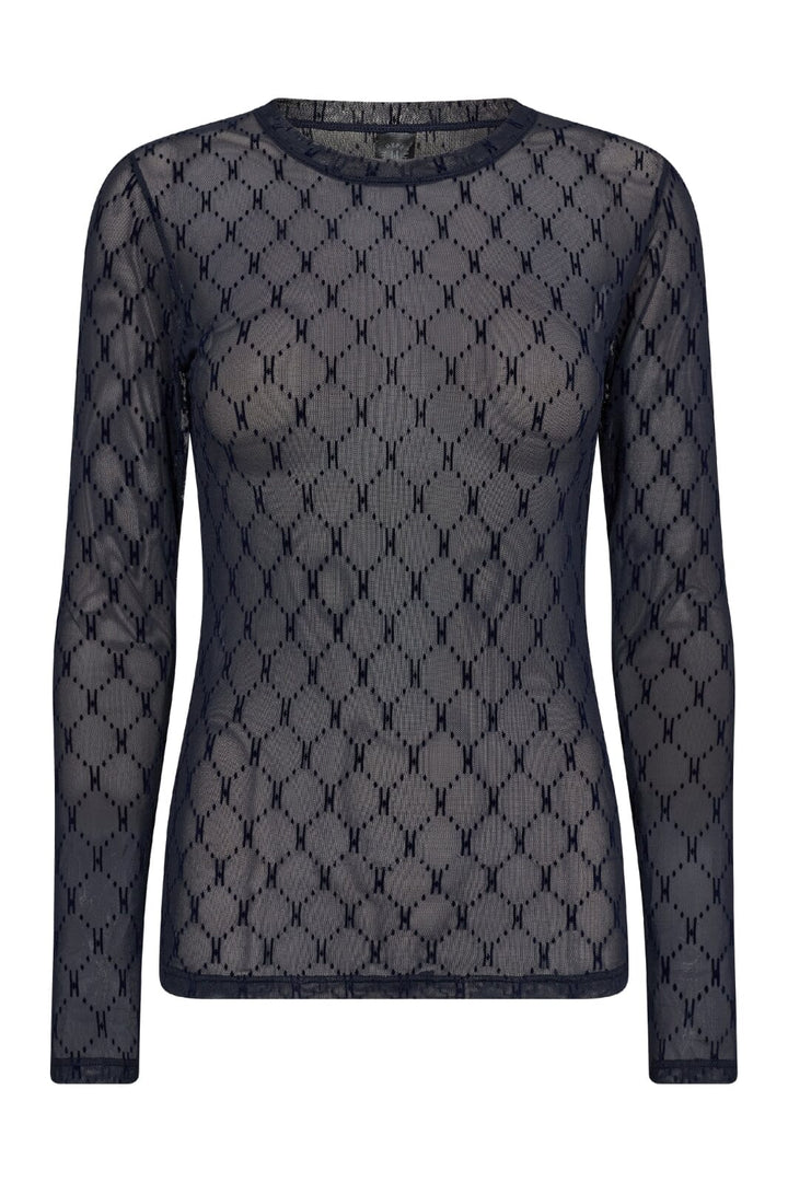 Hype The Detail - Mesh Blouse - 49 Navy