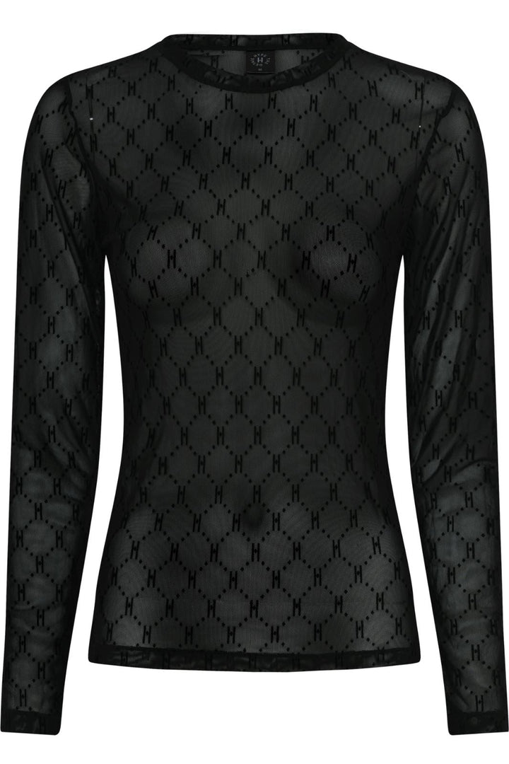 Hype The Detail - Mesh Blouse - Sort
