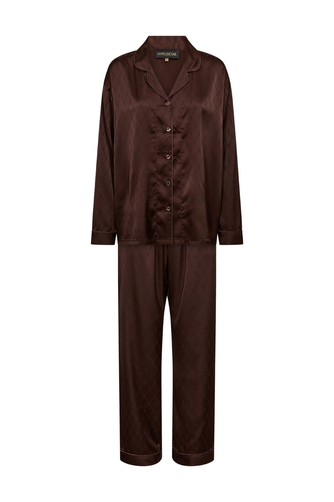 Hype The Detail - Satin Pyjamas 800-43 - 8989 - Brun Nattøj 