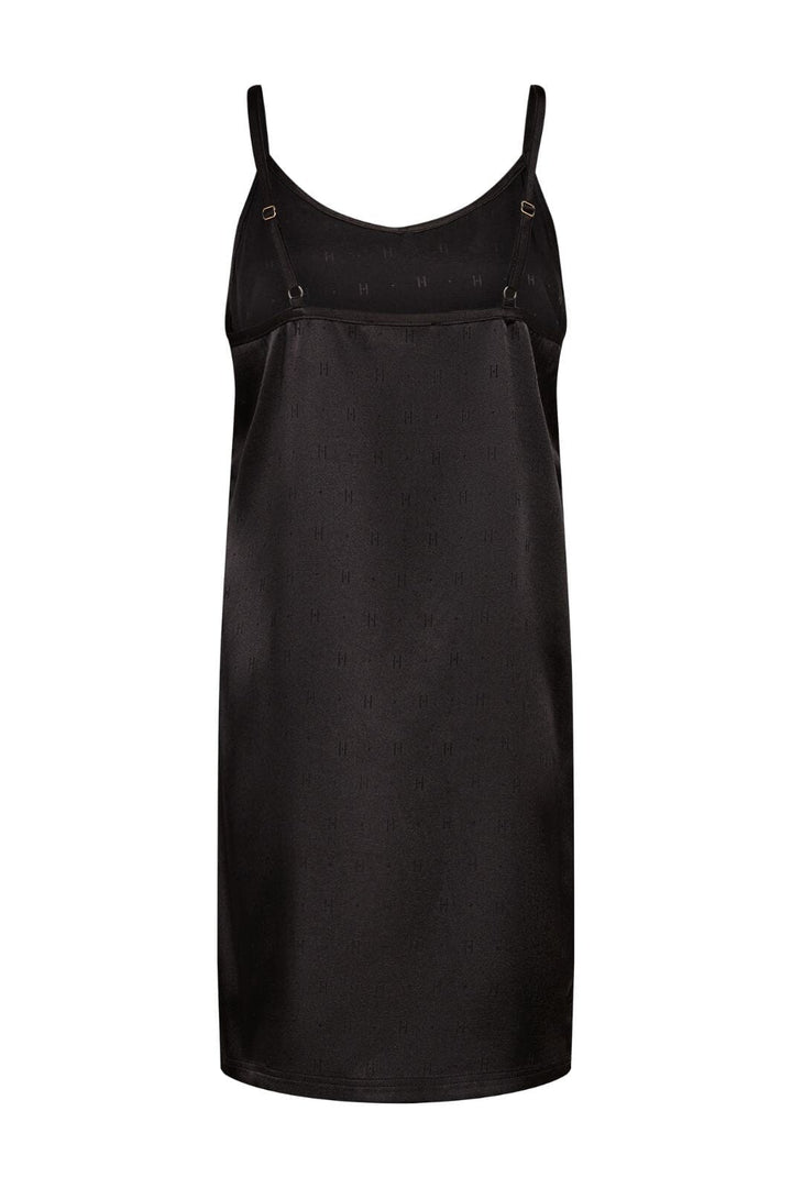 Hype The Detail - Slip Dress W/Log 240-98 - 9 - Black Kjoler 