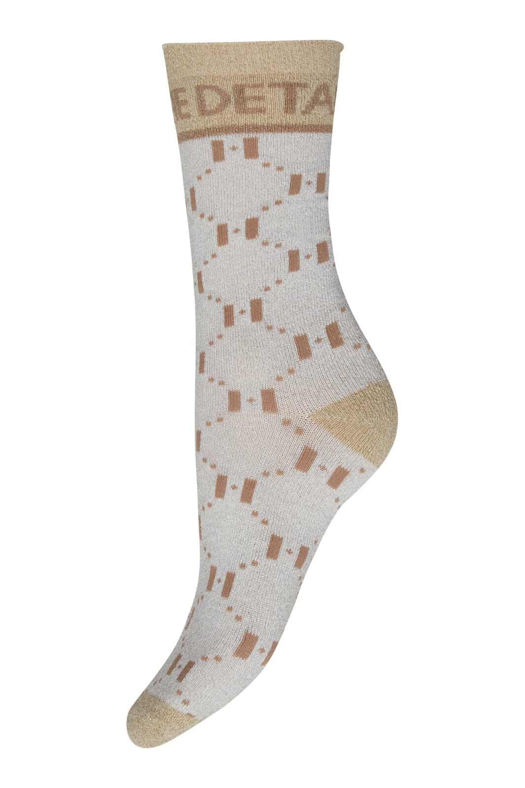 Hype The Detail - Sock W/Lurex 21563-75 - 1102 - Ivory Strømper 
