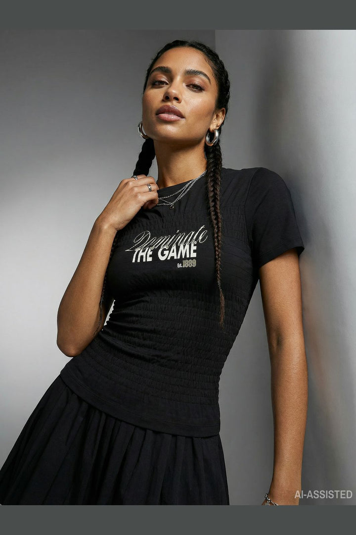 Hypedrop - Hdyolanda Ss Smock Top 32000469 - 5140236 - Black