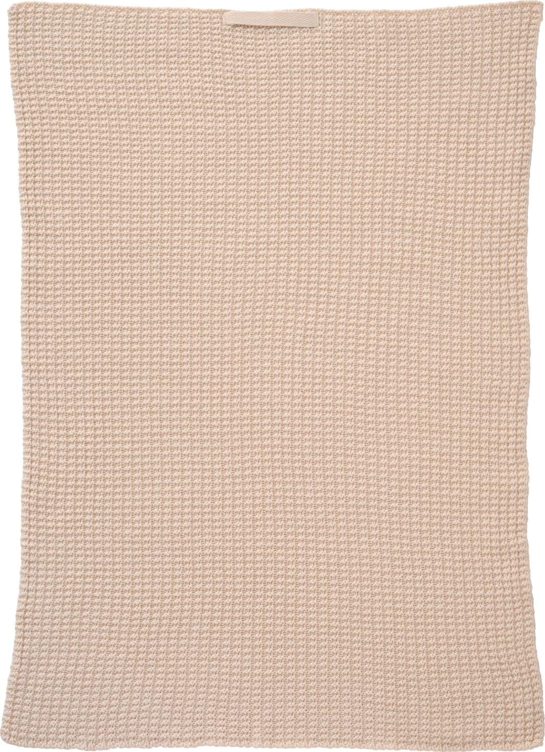 Ib Laursen - Håndklæde butter cream strikket - 100% bomuld, Strik - 66108-82