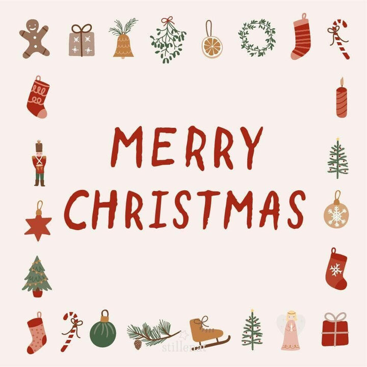 Ib Laursen - Serviet 16,5x16,5 Cm Merry Christmas Og Juleikoner 20 Stk/pk - 95908-00