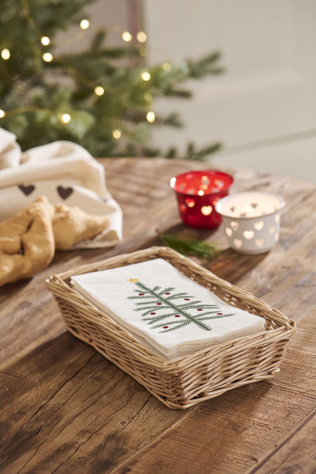 Ib Laursen - Servietkurv aflang passer t/10x20 cm serviet - Hel pil - 29041-00