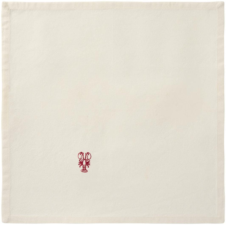 Ib Laursen - Stofserviet Atlantis m/hummer butter cream - Bomuld, Polyester - 63004-82