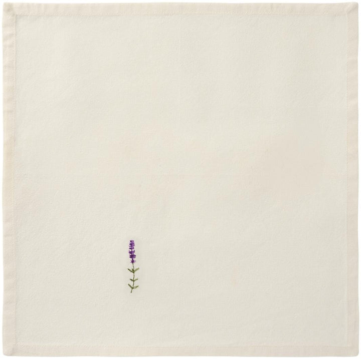 Ib Laursen - Stofserviet Flora m/lavendel butter cream - Bomuld, Polyester - 63030-82