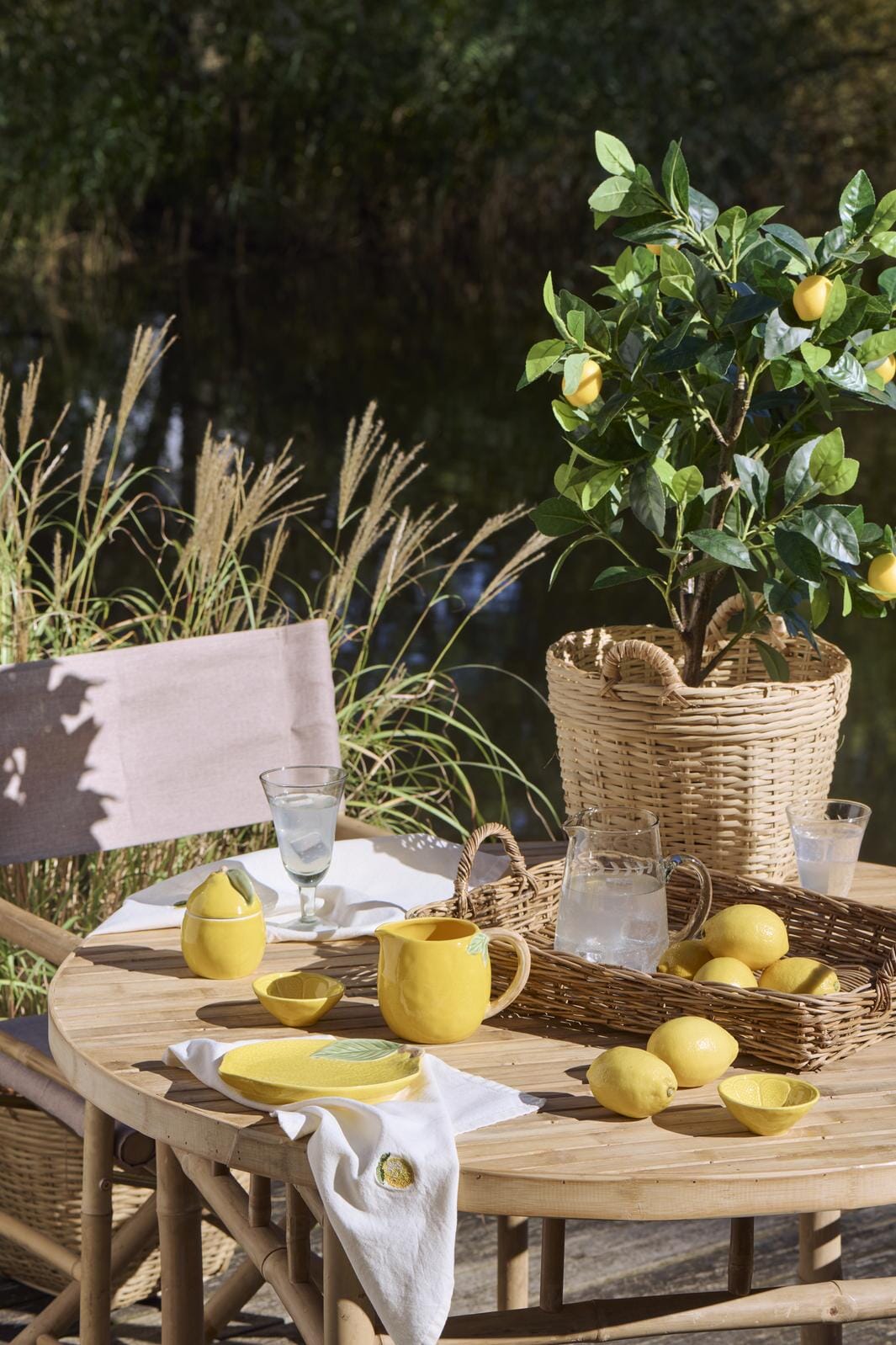 Ib Laursen - Stofserviet Summer Vibes m/citron butter cream - Bomuld, Polyester - 63035-82