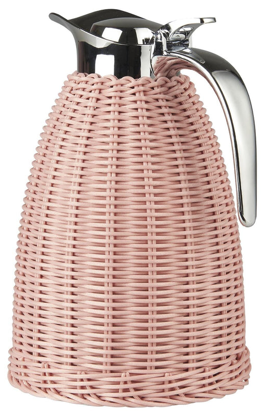 Ib Laursen - Termokande lyserød polyrattan håndflettet 1,5 ltr - Polyrattan, Rustfrit stål, Plastik - 1619-07