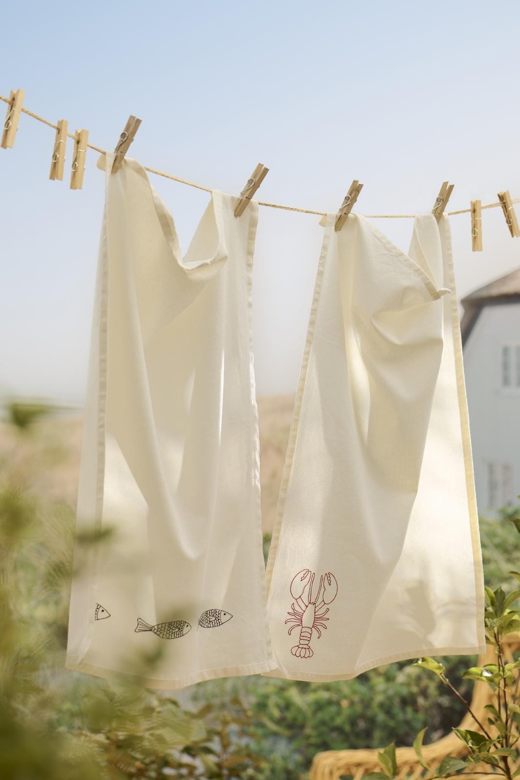 Ib Laursen - Viskestykke Atlantis m/hummer butter cream - Bomuld, Polyester - 63010-82