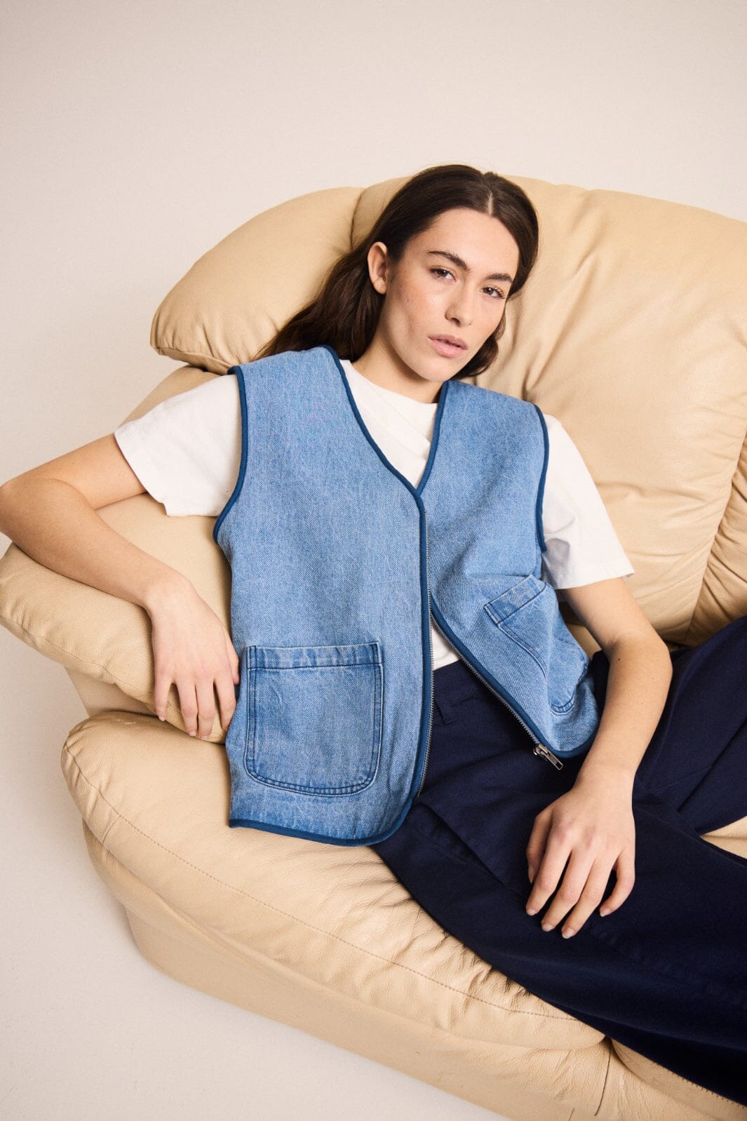 Ichi - Ihhiramo Wa - 200393 Authentic Mid Blue, Denim