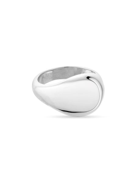 Jane Kønig - Atomic Dome Signet Ring - Forsølvet