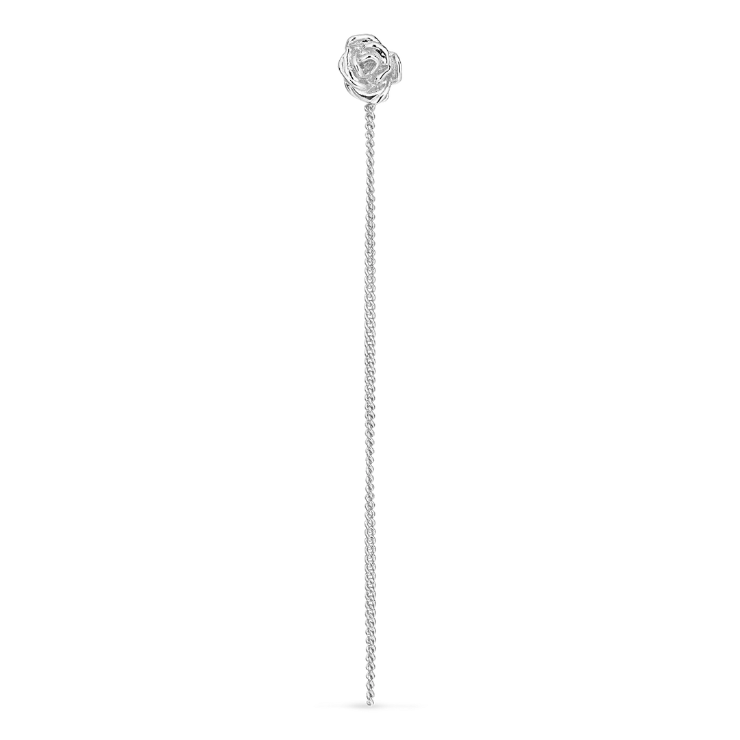 Jane Kønig - Rose Chain Stud - Forsølvet