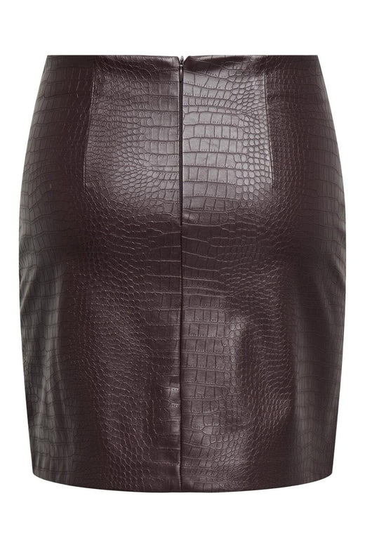 JDY - Jdyalexa Croco Skirt - 4887532 Fudge