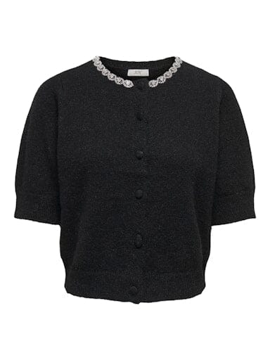 JDY - Jdyalva Life 2/4 Embel Cardigan Knt - 4907578 Black Silver Embellishment Cardigans 
