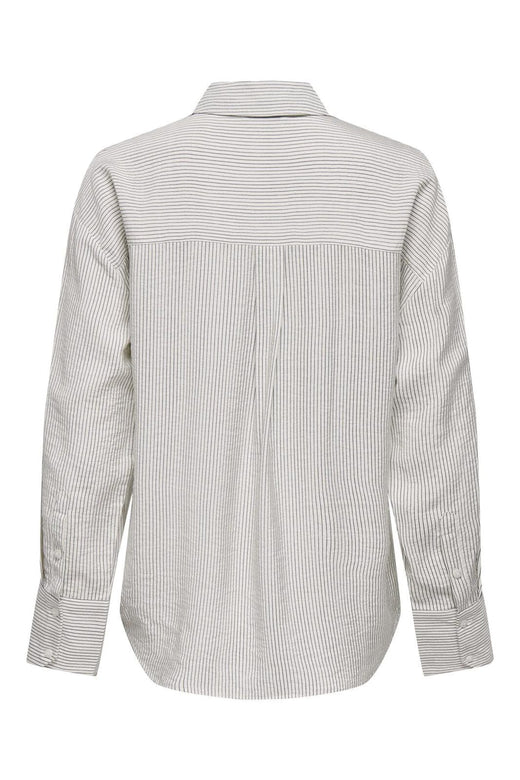 JDY - Jdybarlie Life L/S Shirt Dia - 4905940 Cloud Dancer Black