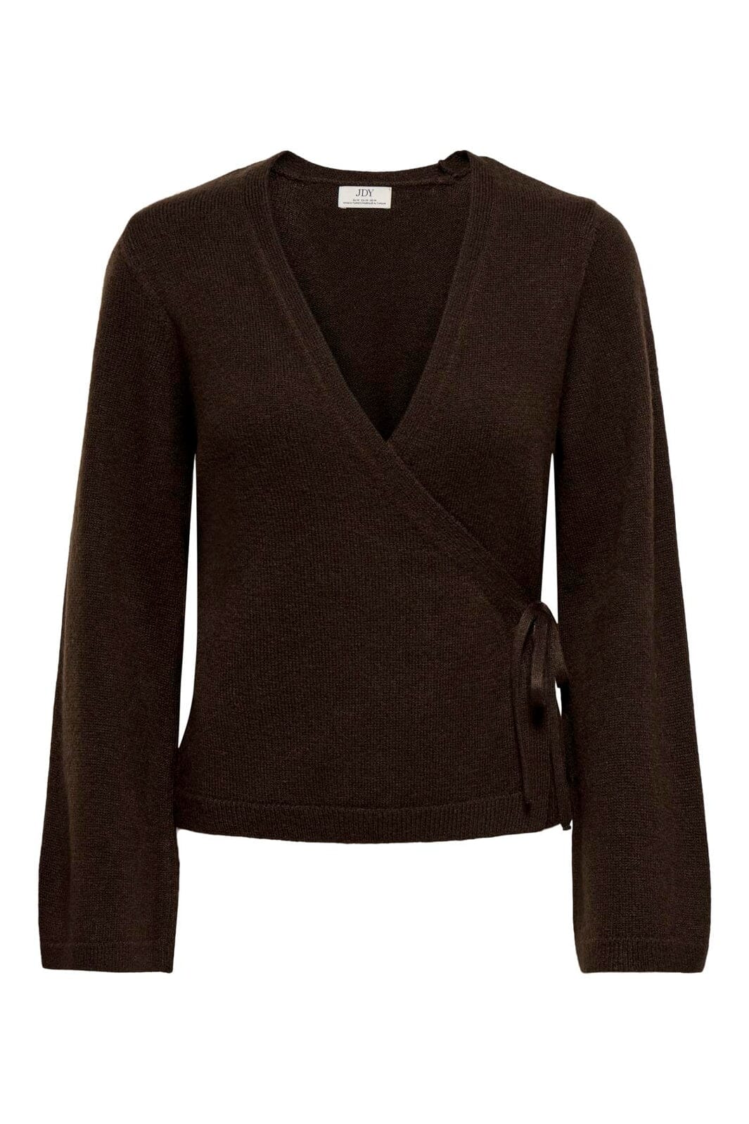 JDY - Jdybecky L/S Wrap Cardigan Knt - 5101882 Mole Melange