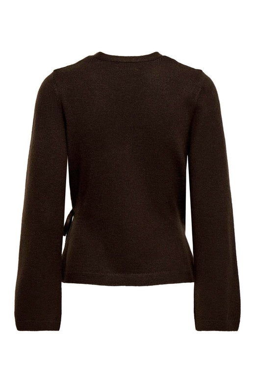 JDY - Jdybecky L/S Wrap Cardigan Knt - 5101882 Mole Melange