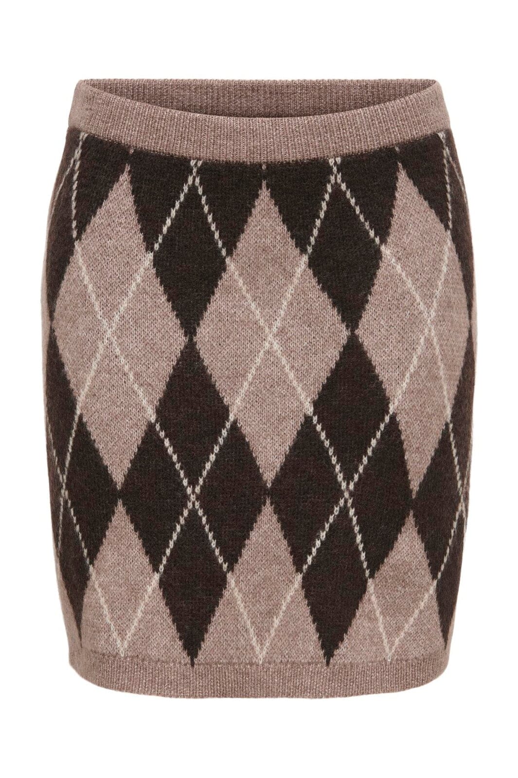 JDY - Jdybianka Skirt Knt - 5135642 Chocolate Torte Argyle