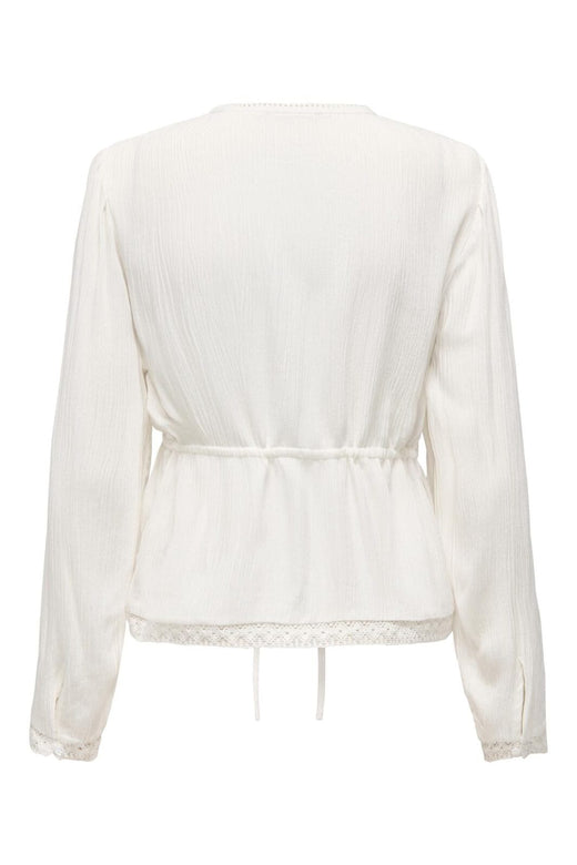 JDY - Jdycamille L/S Embroidery Top - 4991449 Cloud Dancer