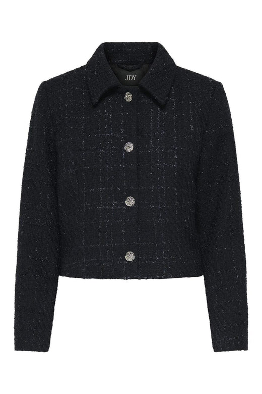 JDY - Jdydenver L/S Boucle Blazer Tlr - 4846254 Total Eclipse Lurex Boucle