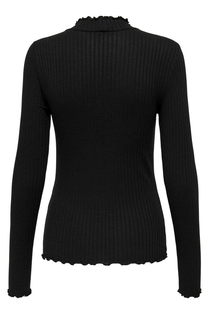 Jdy - Jdyfransiska Life L/S Hi-Nck Top Jr - 3600771 Black
