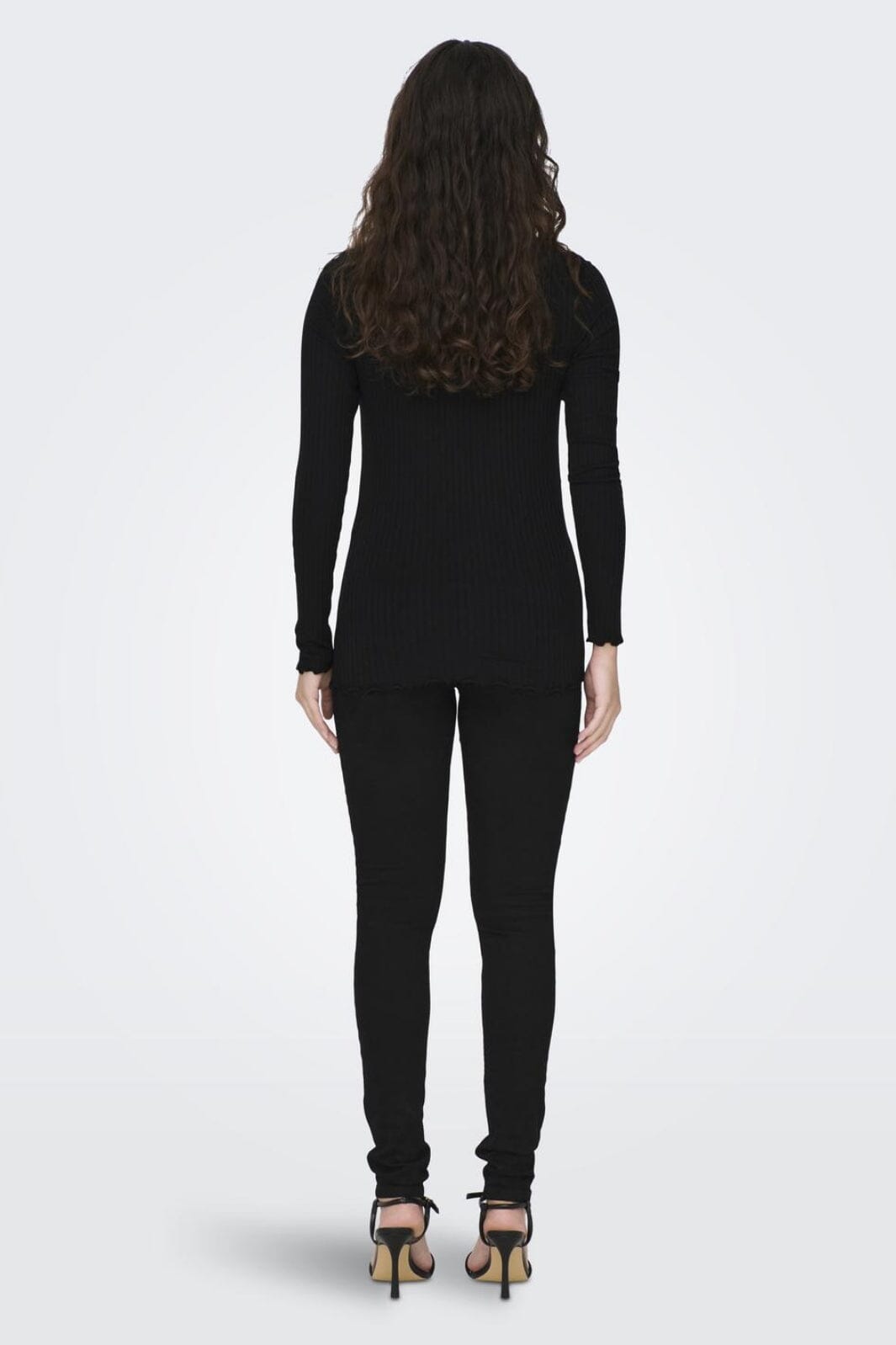 Jdy - Jdyfransiska Life L/S Hi-Nck Top Jr - 3600771 Black