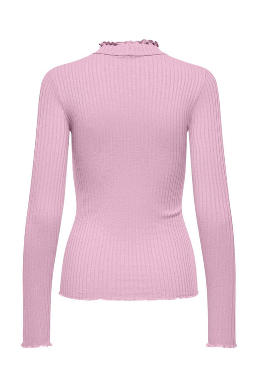 JDY - Jdyfransiska Life L/S Hi-Nck Top Jr - 4957326 Pink Lady