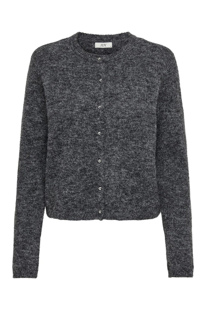 JDY - Jdyhoney Life L/S O-Neck Cardigan Knt - 4876180 Dark Grey Melange