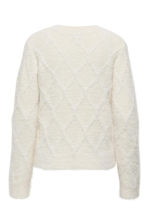 JDY - Jdyjayla L/S O-Neck Cardigan Knt - 4878180 Ecru