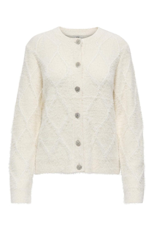 JDY - Jdyjayla L/S O-Neck Cardigan Knt - 4878180 Ecru