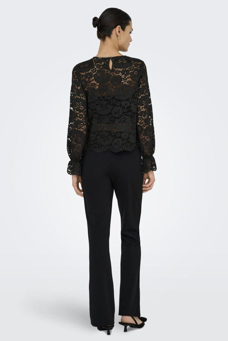 JDY - Jdylacey L/S Lace Top - 4840204 Black